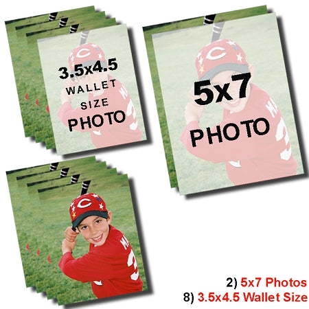2-5x7 Photos and 8-3.5x2.5 Wallets